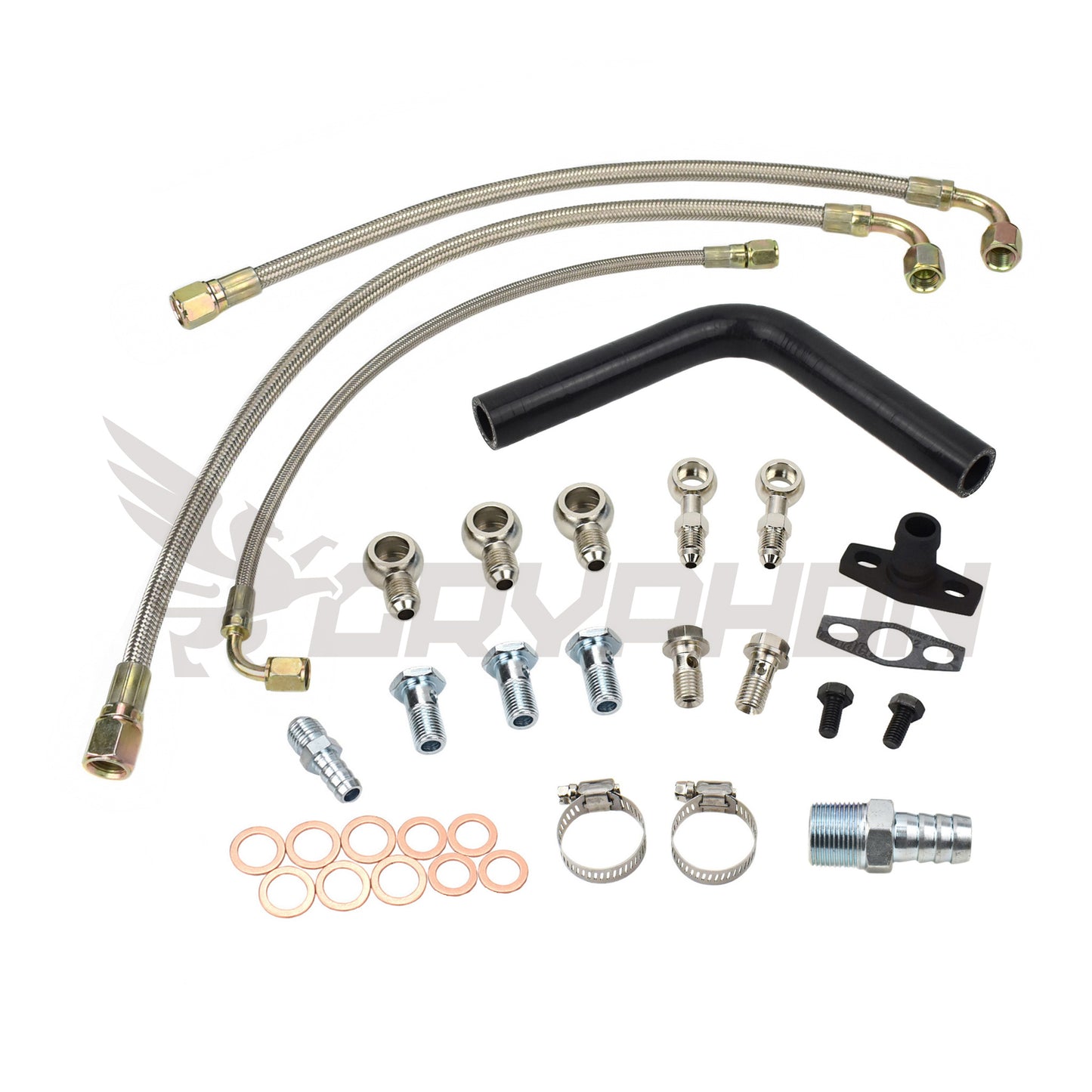 Turbo oil and water line kit for Nissan Patrol RD28T Y60 GQ with GT28R turbo upgrade