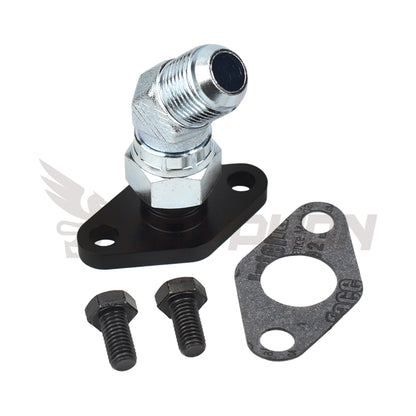 Toyota Supra 1JZ 2JZ Oil Pan Drain Flange Kit | 10AN & 3/4" Barb