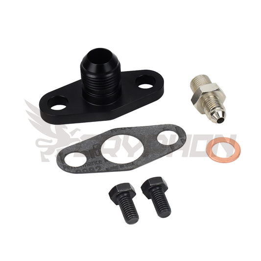 Turbo oil feed fitting and return flange for Holset HX30 HX35 HX40 turbo