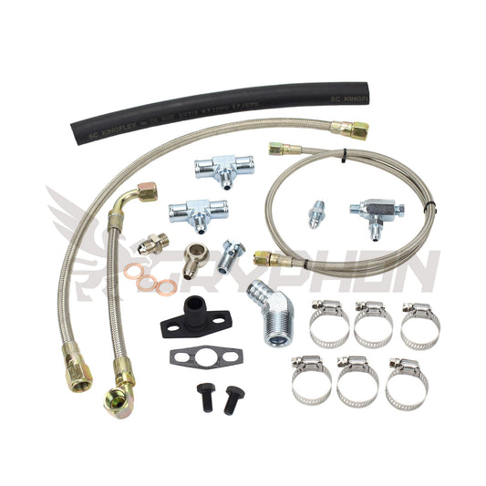 Turbo Oil Water Line Kit Toyota Land Cruiser 1HZ with Garrett G-Series G25