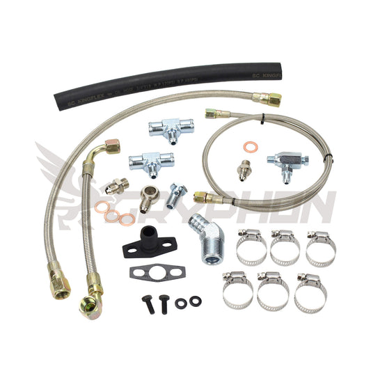 TD05H turbo oil and water line kit for Toyota Land Cruiser 1HZ N/A diesel conversion