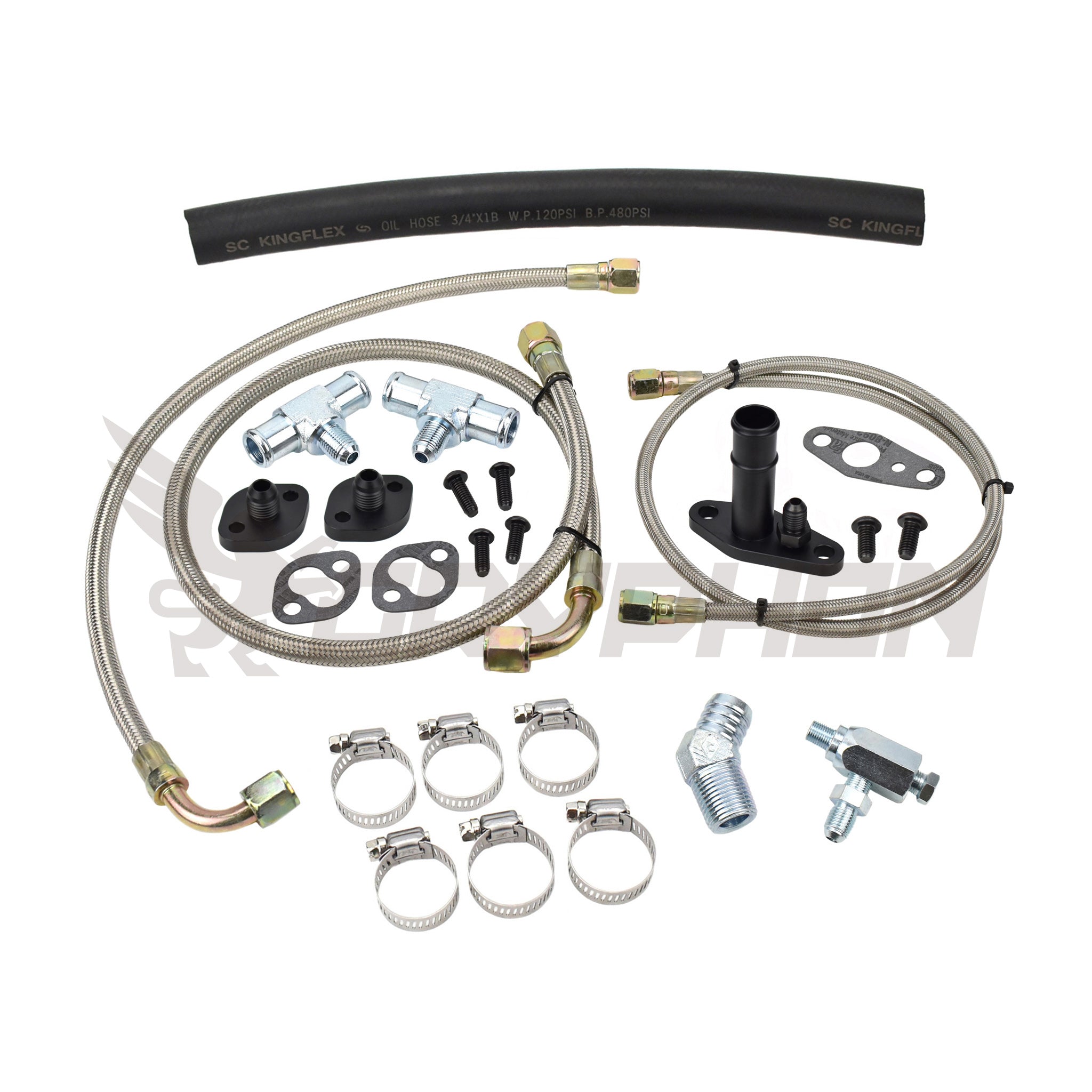 thumbnail image 2 of TRITDT Turbo Oil & Water Line Kit For Toyota 1JZ-GTE With Stock CT15B Turbo – 320-14052-004, Taiwan 2 of 4