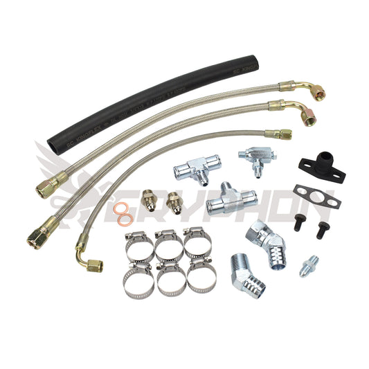 Turbo oil and water line kit for Toyota 2TR-FE with G25 G30 Garrett turbo