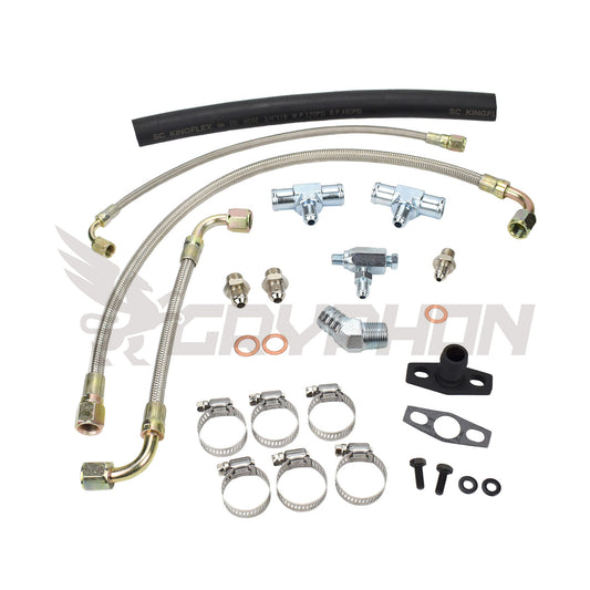 TD05H turbo oil and water line kit for Toyota Hilux 2.8L 3L 5L diesel NA to turbo conversion