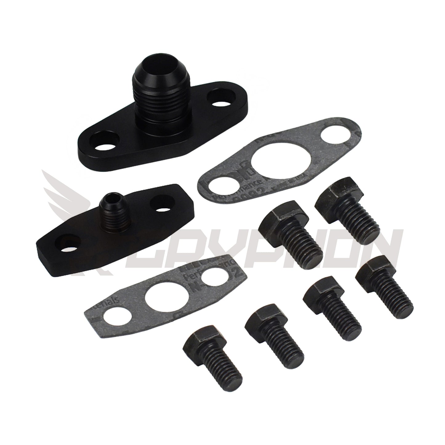 Turbo oil feed and return flange kit for Garrett G-Series G40 G42 G45