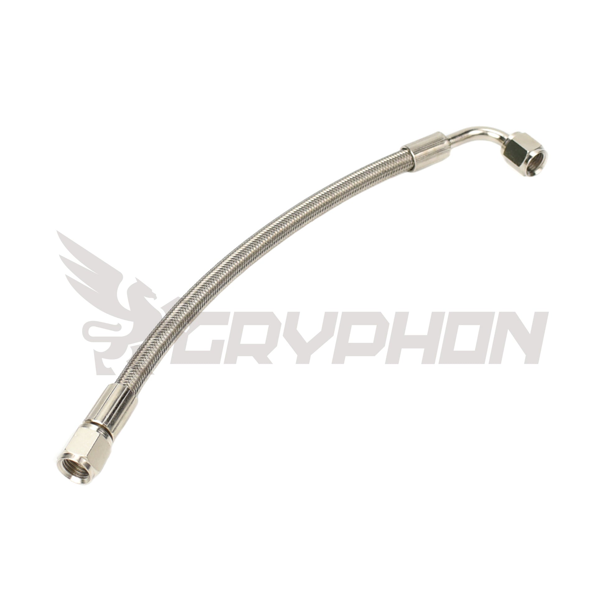 4AN braided hose with straight to 90 degree end configuration