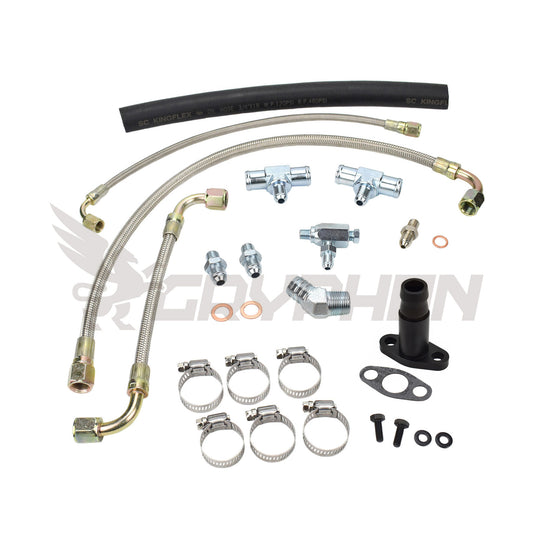 TD04 TD04L TD04HL turbo oil and water line kit for Toyota Hilux NA diesel to turbo conversion