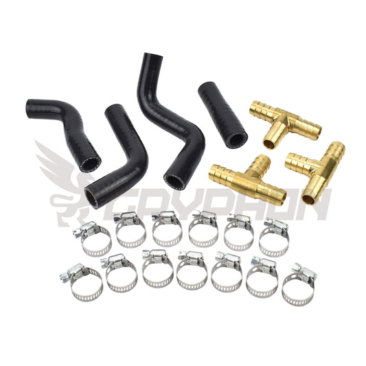 Brass T fitting and upgrade hose for BMW 5 6 7 Series N63 coolant line repair