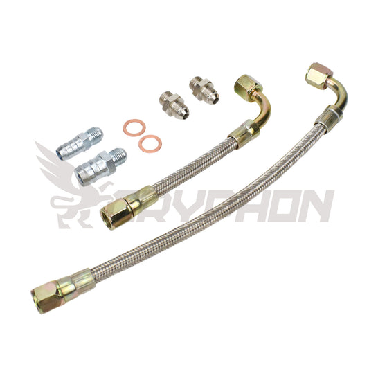 6AN braided turbo water line kit for Citroën 1.6THP K03 turbo EP6 engine