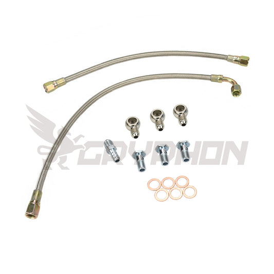 6AN braided turbo water line kit for BorgWarner EFR on CA18DET engine