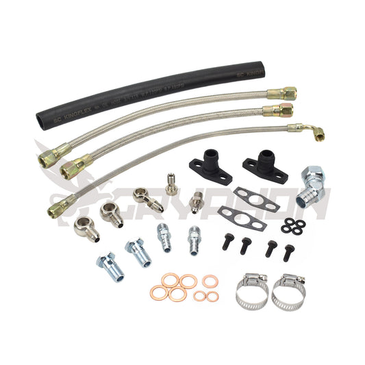 Turbo oil and water line kit for Mitsubishi EVO 4 to 9 4G63T engine with TD05HR turbo