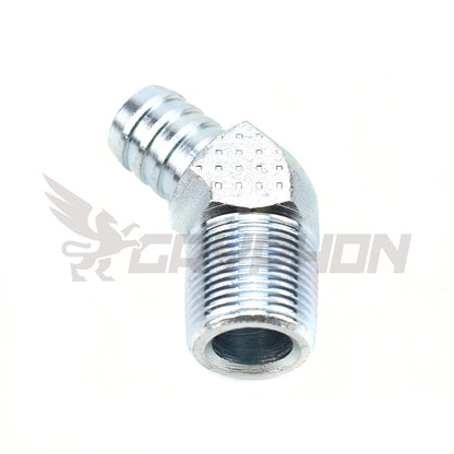 45° Elbow Fitting – 3/4" Barb to 3/4" BSPT for Turbo Oil Drain