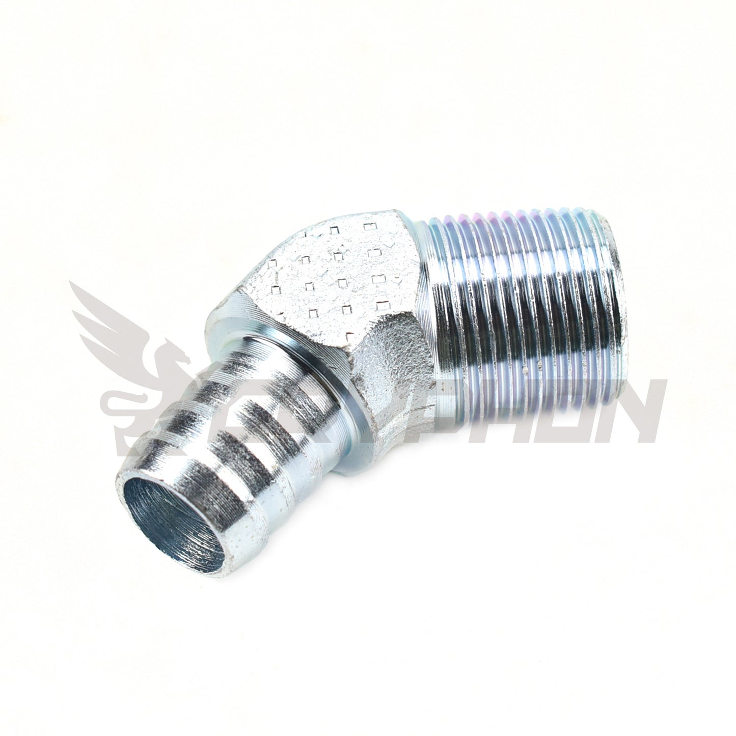 45° Elbow Fitting – 3/4" Barb to 3/4" BSPT for Turbo Oil Drain