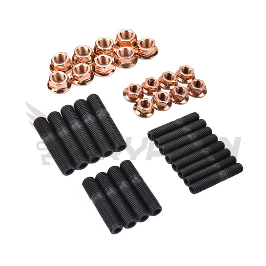 inner hex stud and top lock nut kit for 2004-2005 Mazda Mazdaspeed Miata 1.8L engine exhaust manifold, Turbo to manifold & Turbo to dump pipe