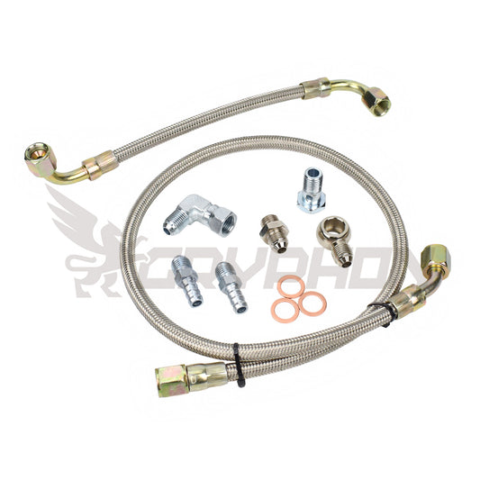 Turbo water line kit with 6AN braided hoses for Ford Falcon XR6 Turbo BA BF with GT3582R or GT3576R factory turbo