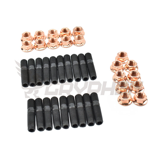 Complete set for exhaust manifold, turbo inlet, and outlet – EVO X