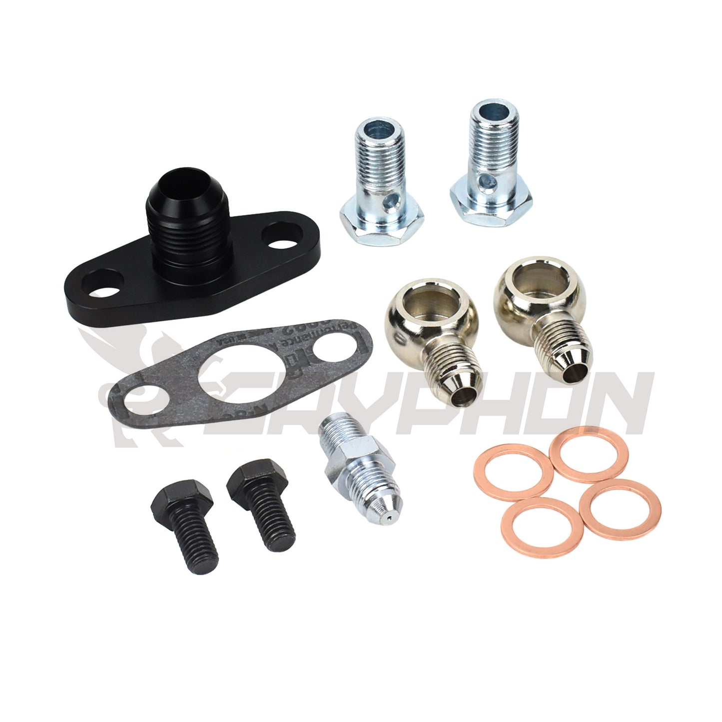 Turbo oil and water fittings for Garrett GTW34 GTW36 GTW38 ball bearing turbo.