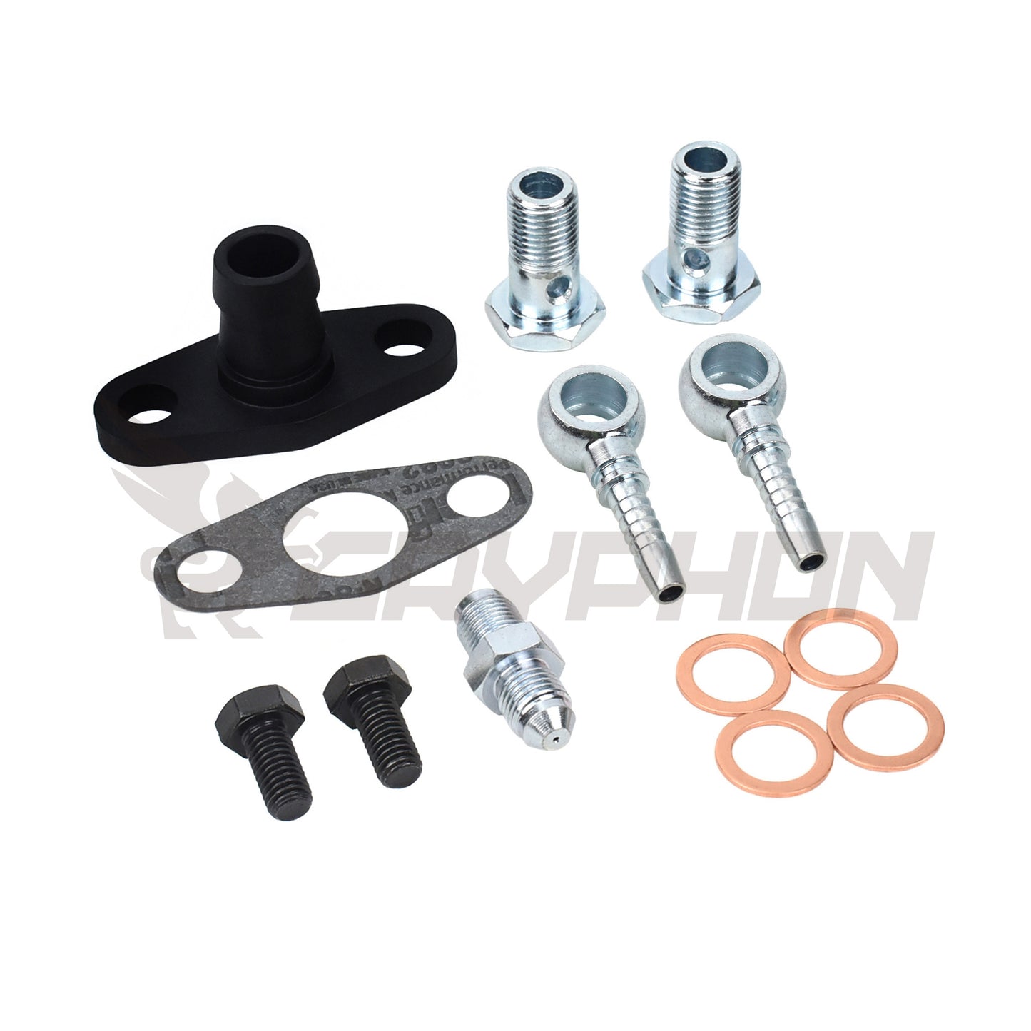 Turbo oil and water fittings for Garrett GTW34 GTW36 GTW38 ball bearing turbo.