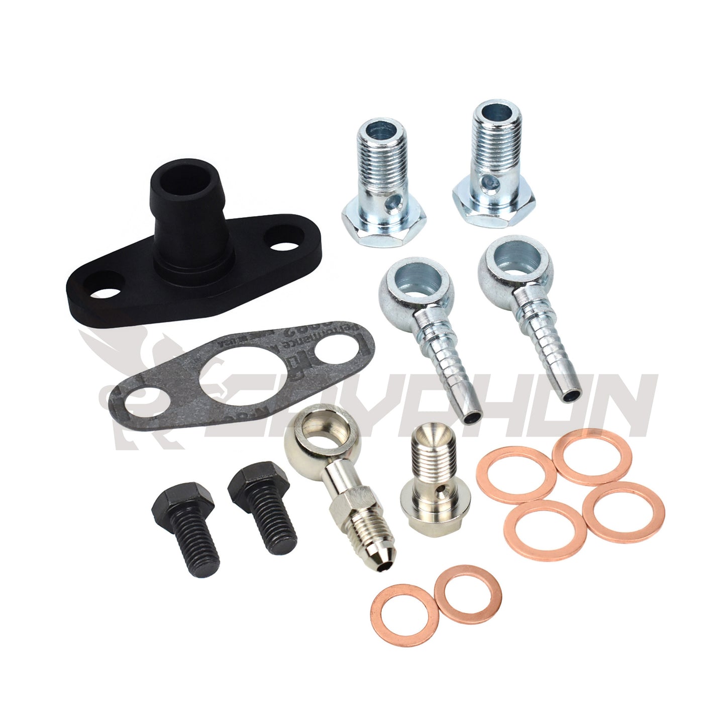 Turbo oil and water fittings for Garrett GTW34 GTW36 GTW38 ball bearing turbo.