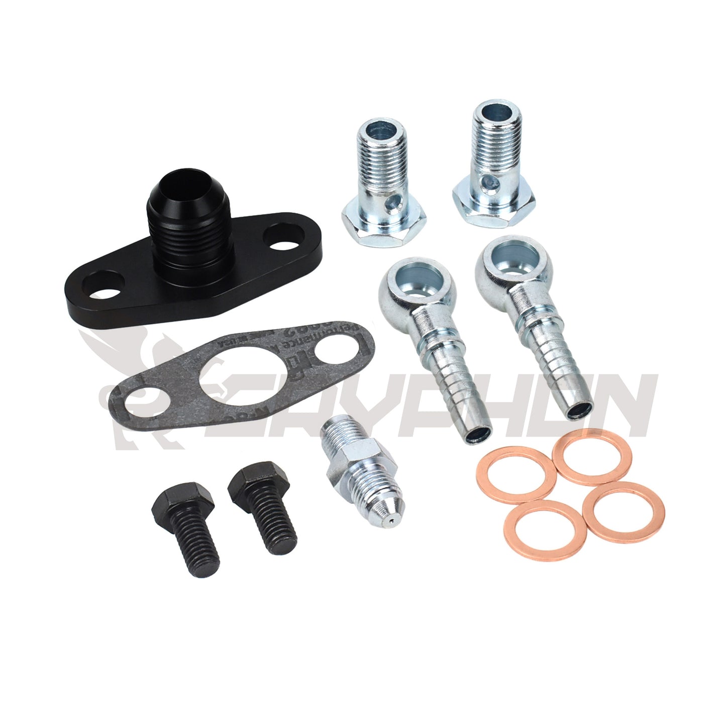 Turbo oil and water fittings for Garrett GTW34 GTW36 GTW38 ball bearing turbo.