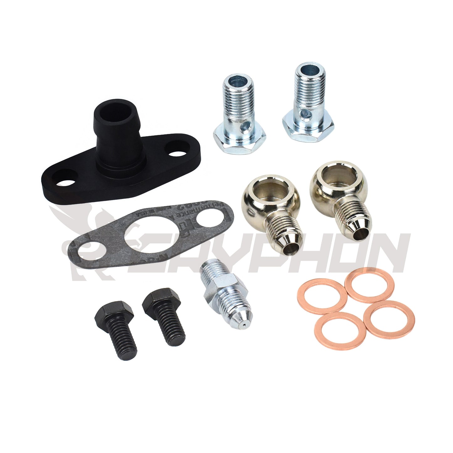 Turbo oil and water fittings for Garrett GTW34 GTW36 GTW38 ball bearing turbo.