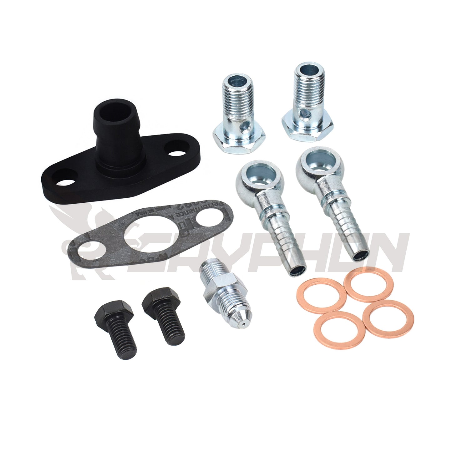 Turbo oil and water fittings for Garrett GTW34 GTW36 GTW38 ball bearing turbo.