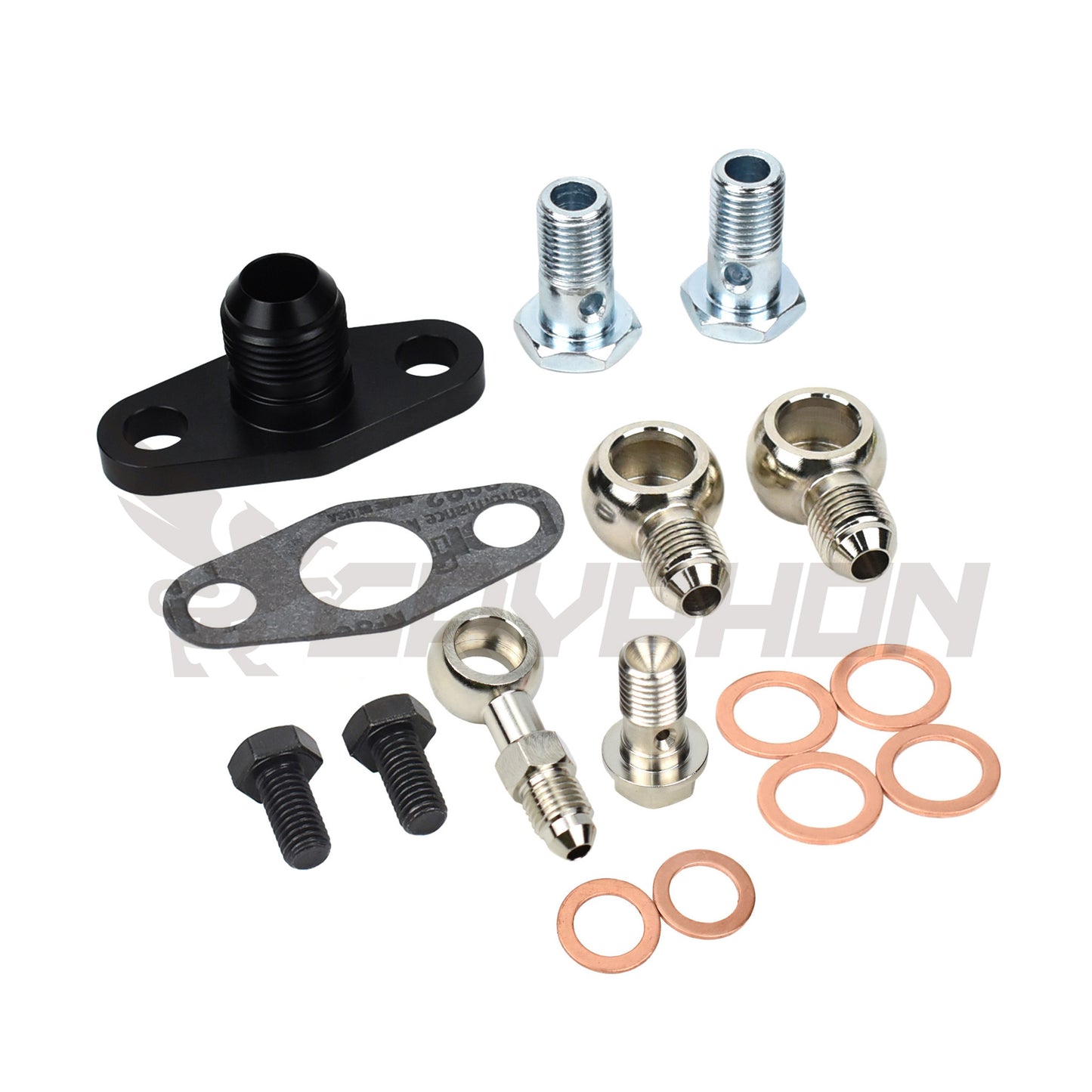 Turbo oil and water fittings for Garrett GTW34 GTW36 GTW38 ball bearing turbo.