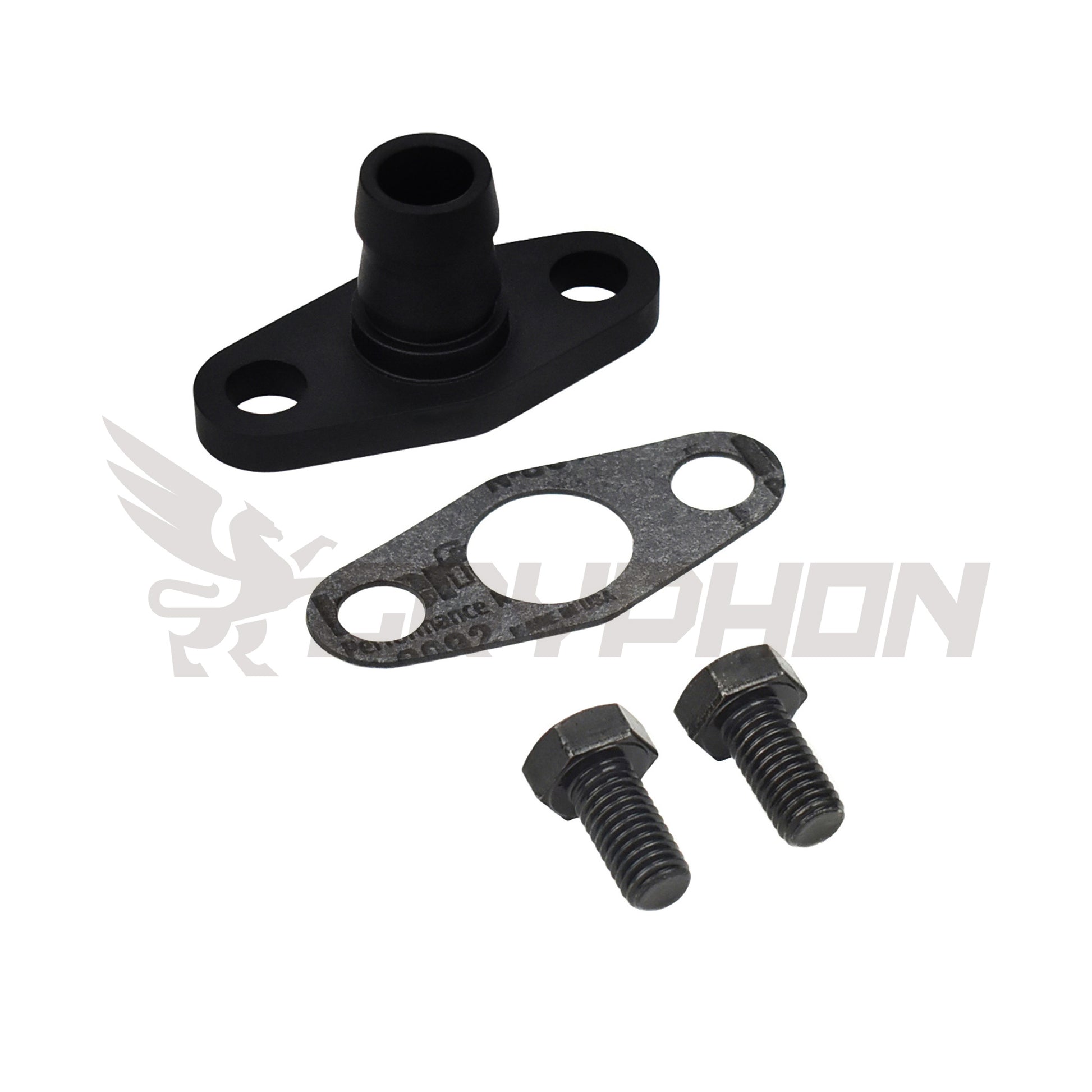 3/4" barb Turbo Oil Drain Flange for Precision PTE 5558, 5858, 5862, 6266, 6466, 6870, 7675, 8284, and more.