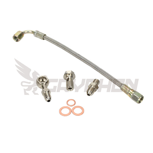 4AN braided turbo oil feed kit for Subaru EJ20 EJ25 non-AVCS 