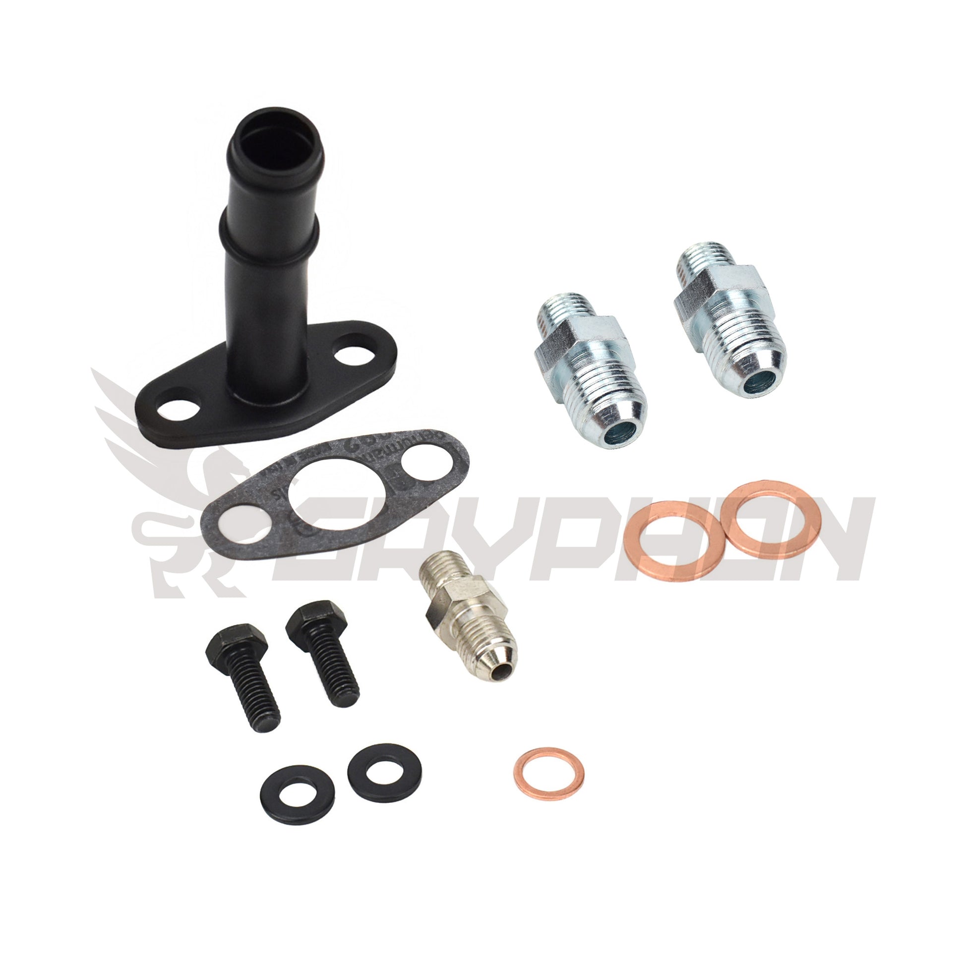 TD04 TD04L TD04HL turbo oil and water fitting kit with adapter and barb fittings for custom installs