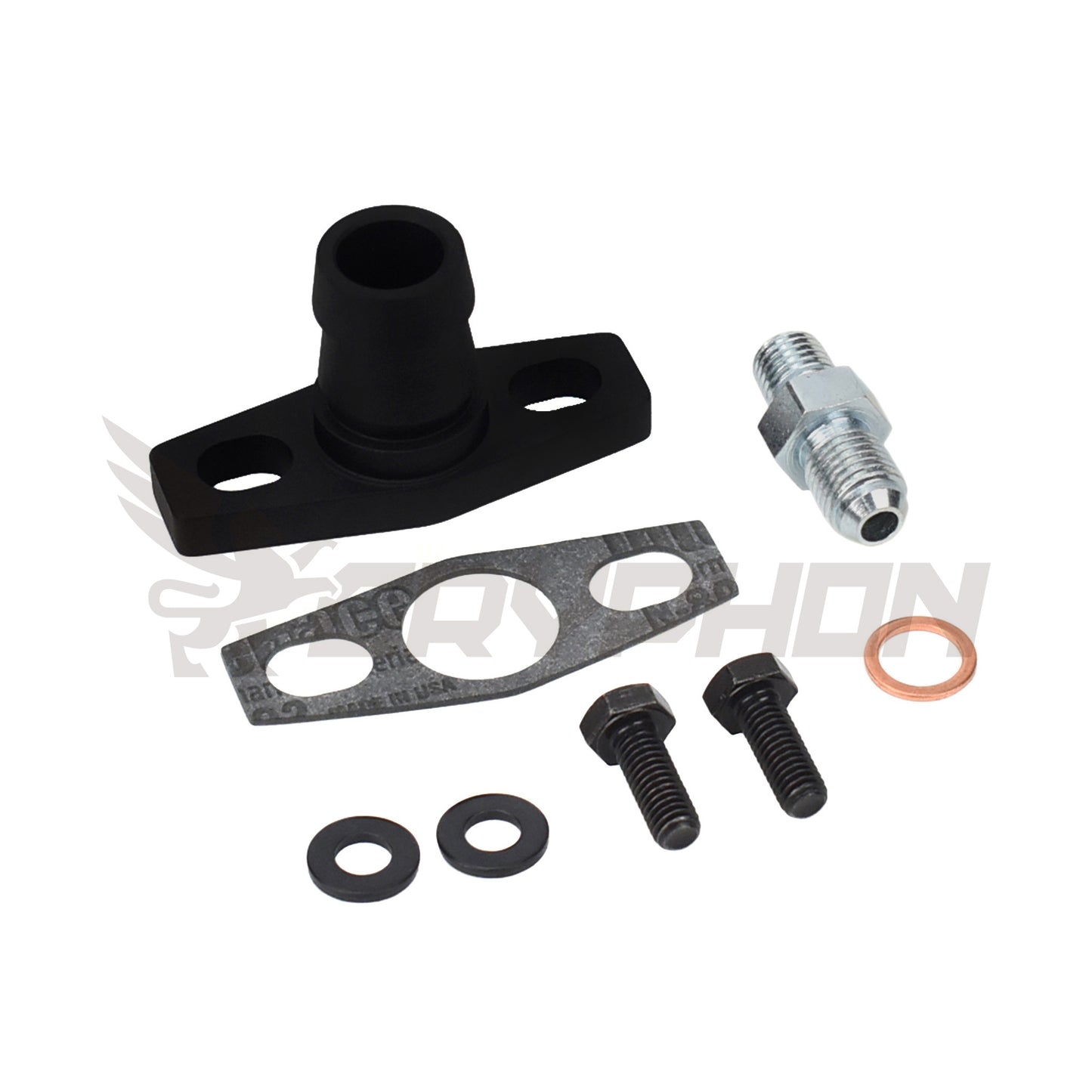 Oil feed and return fitting kit for TD05H TD06 oil-cooled turbo 