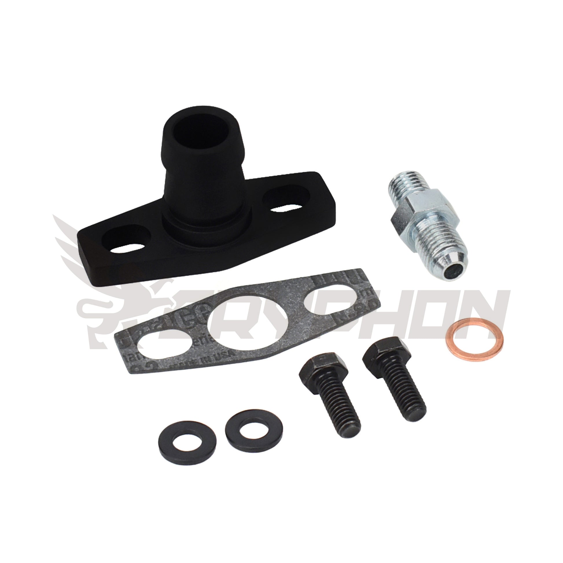 Oil feed and return fitting kit for TD05H TD06 oil-cooled turbo 