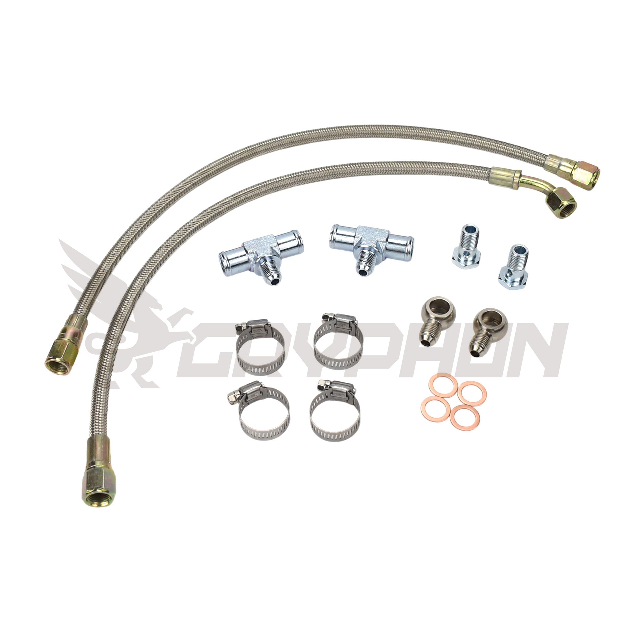 Toyota 2RZ 3RZ N/A to EFR 7670 8374 Turbo Water Line Kit|6AN Braided ...