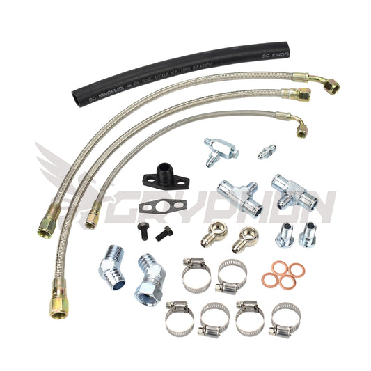 Turbo oil and water line kit for Toyota 2RZ-FE / 3RZ-FE with GT28R GT30R ball bearing turbo