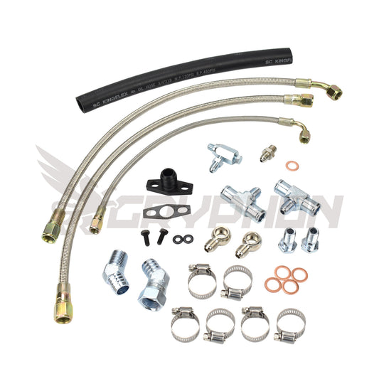 Turbo oil and water line kit for Toyota 2RZ-FE / 3RZ-FE NA engine with TD05H turbo