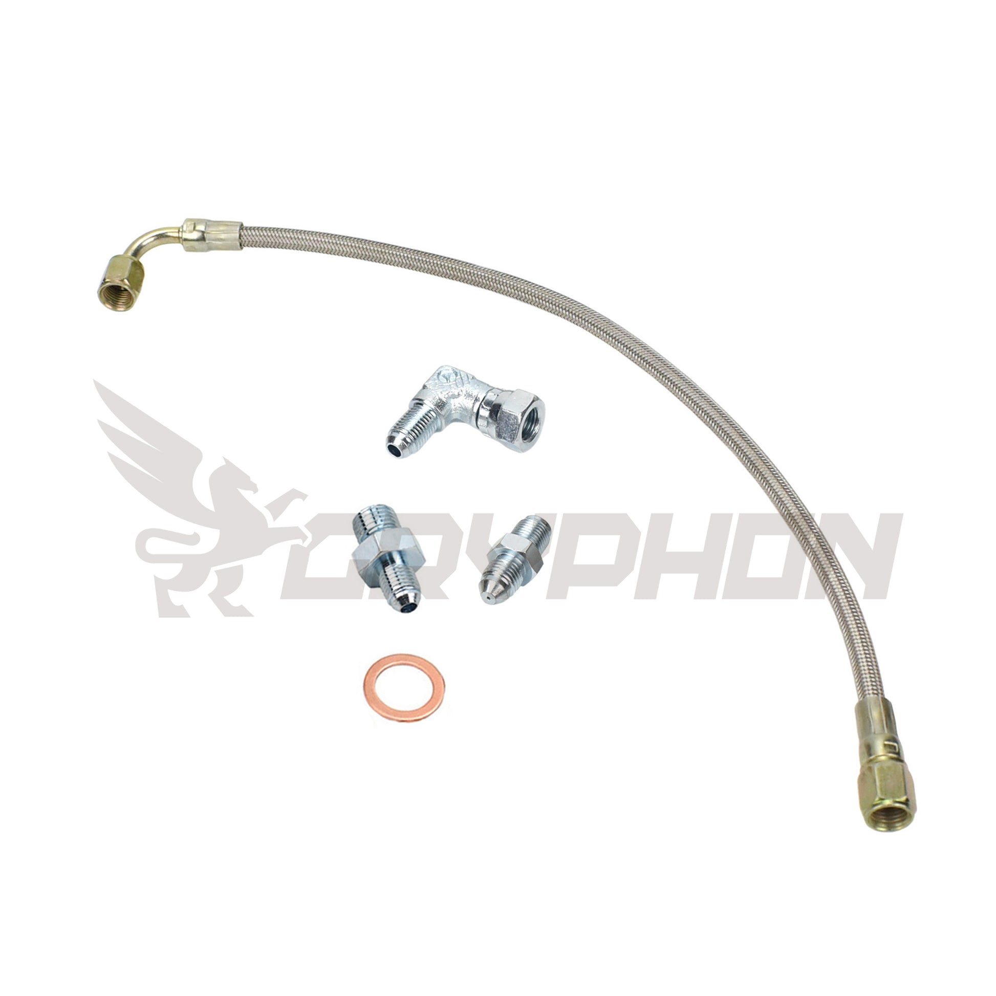 Turbo Oil Feed Line Kit Toyota Starlet Glanza EP82 EP91 4E-FTE with Garrett GT25R GT28R