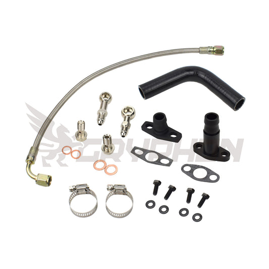 Turbo Oil Feed Return Line Kit Toyota 1KZ-TE with Garrett GBC GBC17 GBC20 GBC22