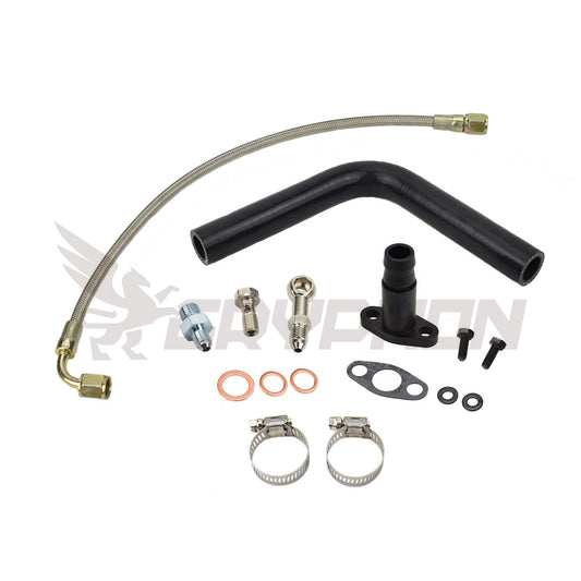Turbo Oil Feed Return Line Kit Toyota Starlet EP82 EP91 4E-FTE with Holset HE221W