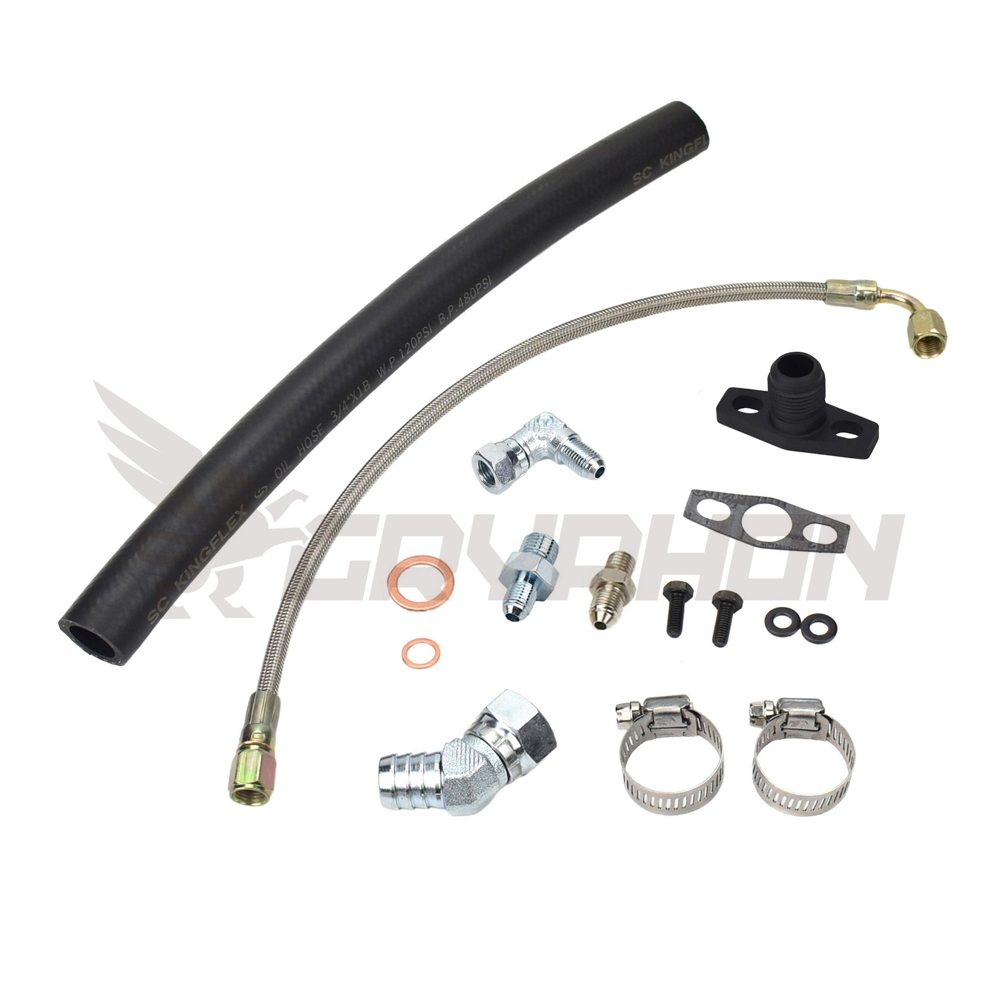 Turbo Oil Feed Return Line Kit Toyota Starlet EP82 EP91 4E-FTE with TD04