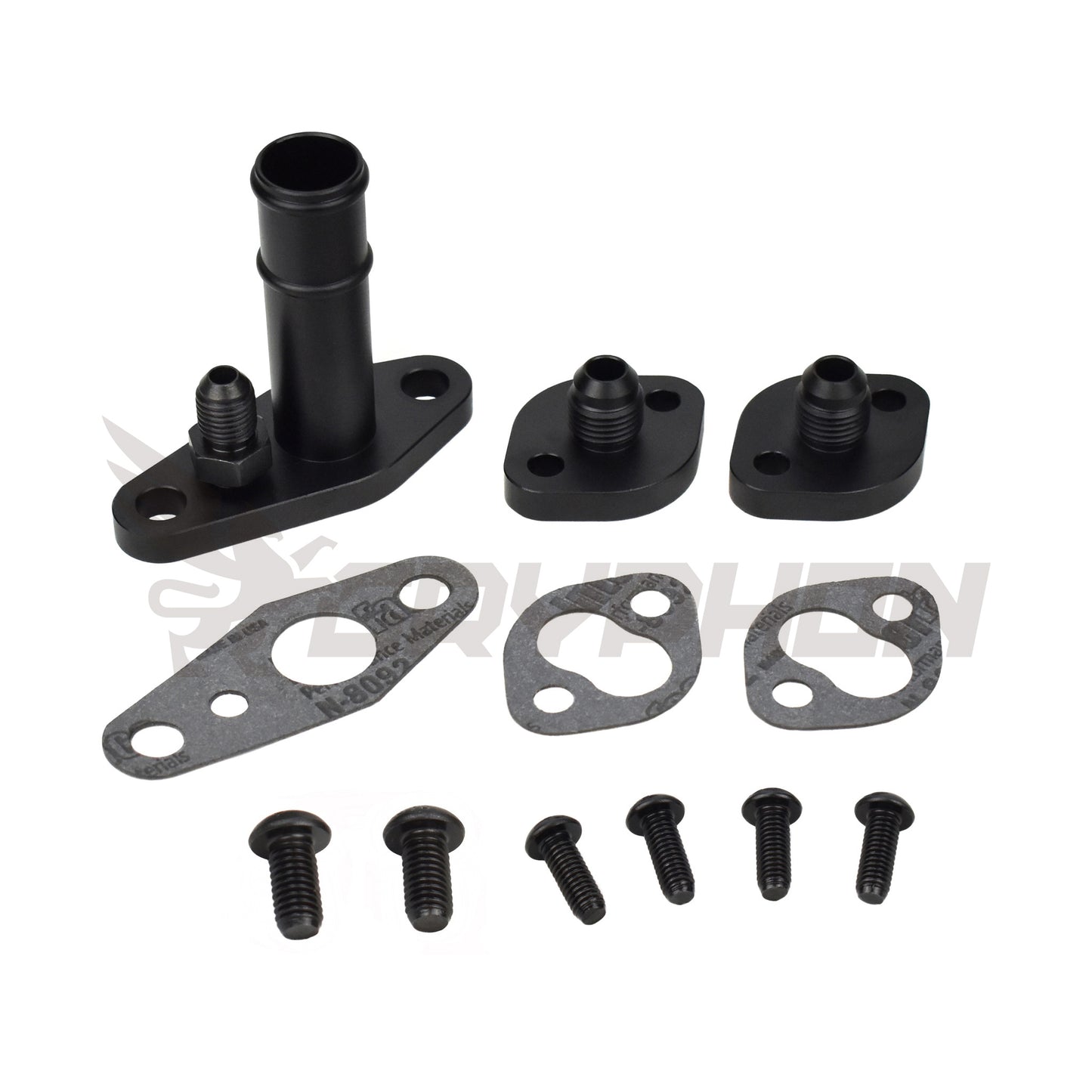 4AN Oil Feed 3/4" Oil Return Flange and 6AN water flange for Toyota CT9 CT12 CT15 CT20 CT26 turbo