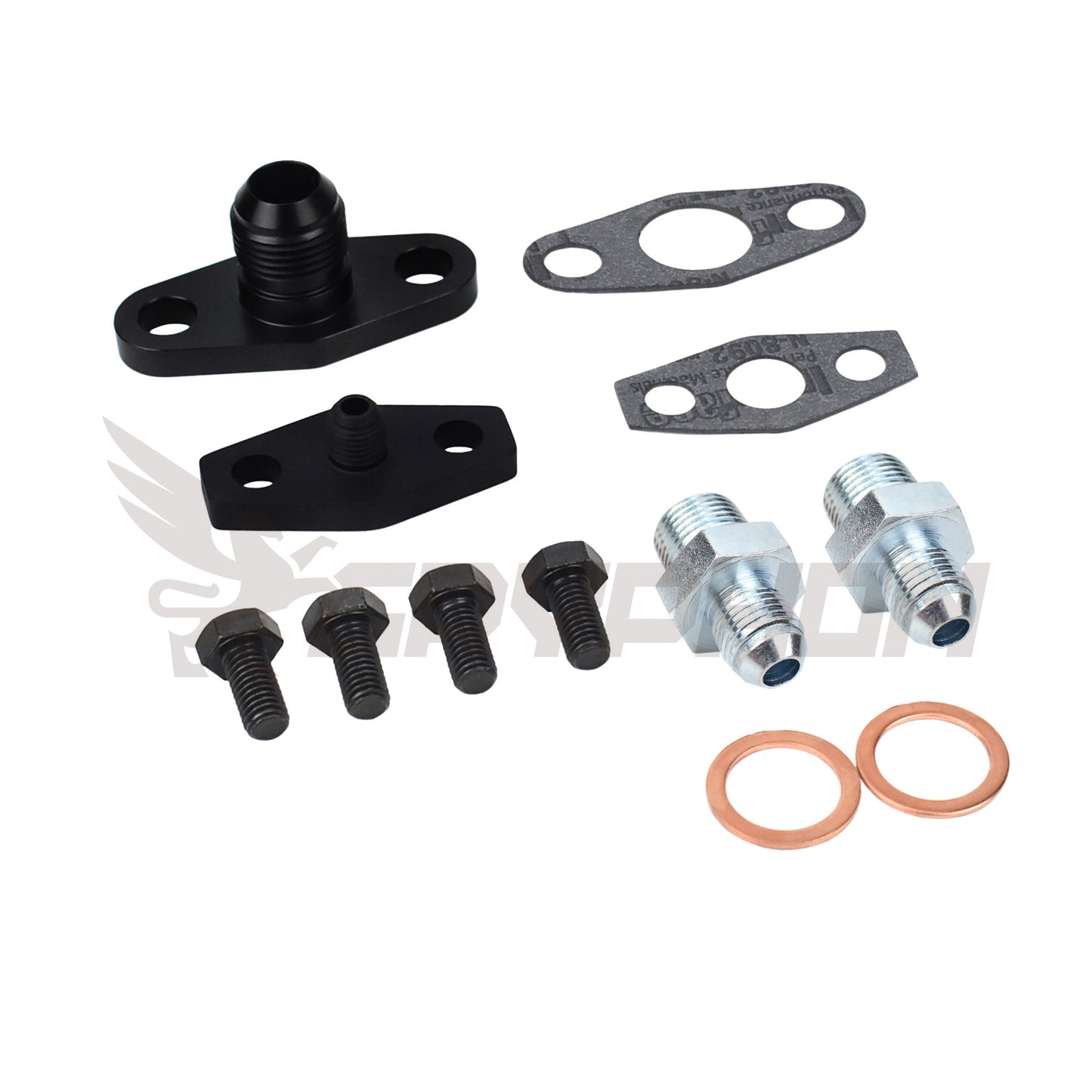 Holden VL RB30ET Garrett T3 turbo oil water fitting kit 