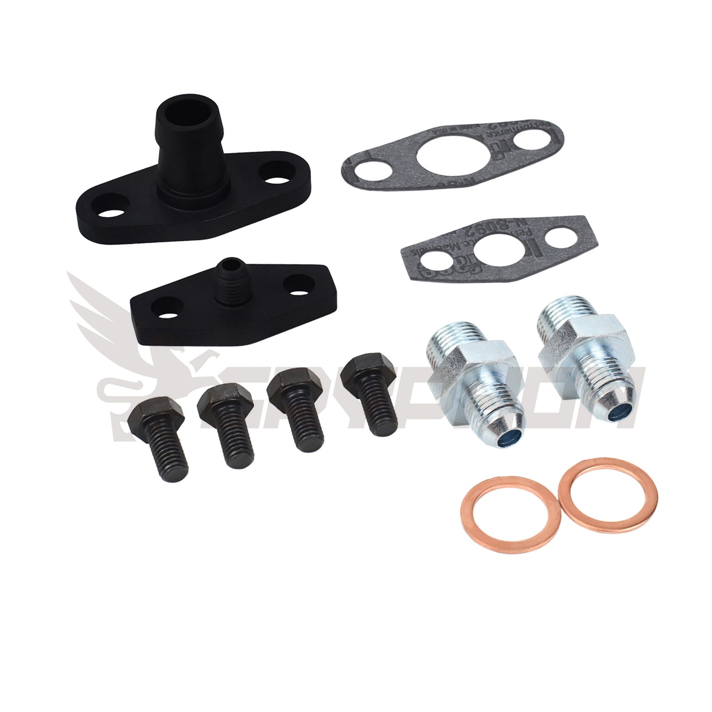 Holden VL RB30ET Garrett T3 turbo oil water fitting kit 