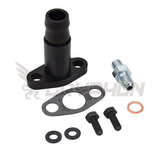 Turbo oil feed fitting and drain flange kit for Holset HX25 HX25W HX27 HX27W HE211W HE221W HE200WG turbo