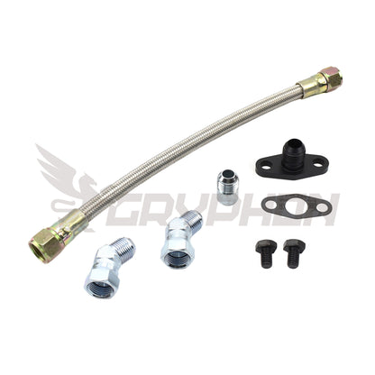 Braided Turbo Oil Drain Hose Kit T67-25G TE06H TD07S TD08