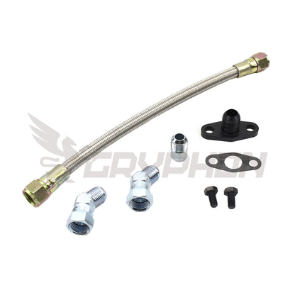Braided Turbo Oil Drain Hose Kit Garrett G-Series G40 G42 G45
