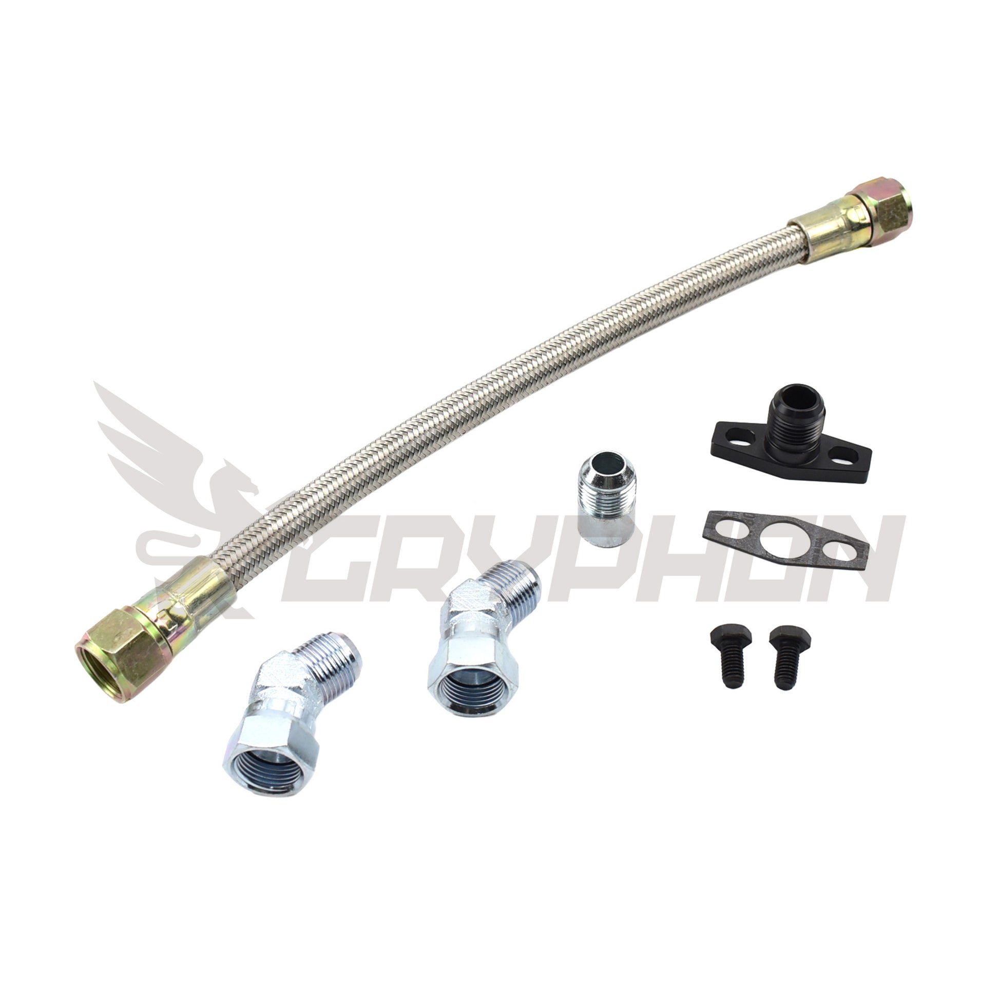 Braided Turbo Oil Drain Hose Kit Garrett T25 T28