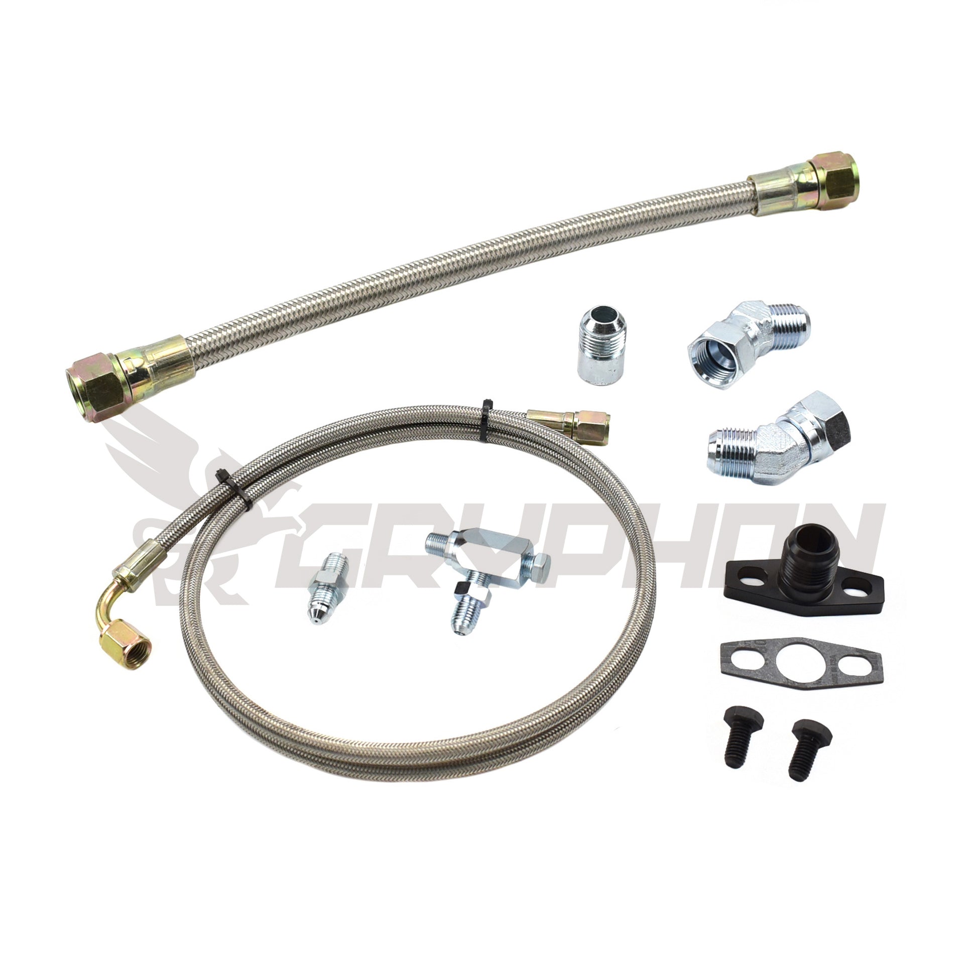 Braided Turbo Oil Feed Return Line Kit Garrett HKS GT25R GT28R GT29R GT30R GT35R