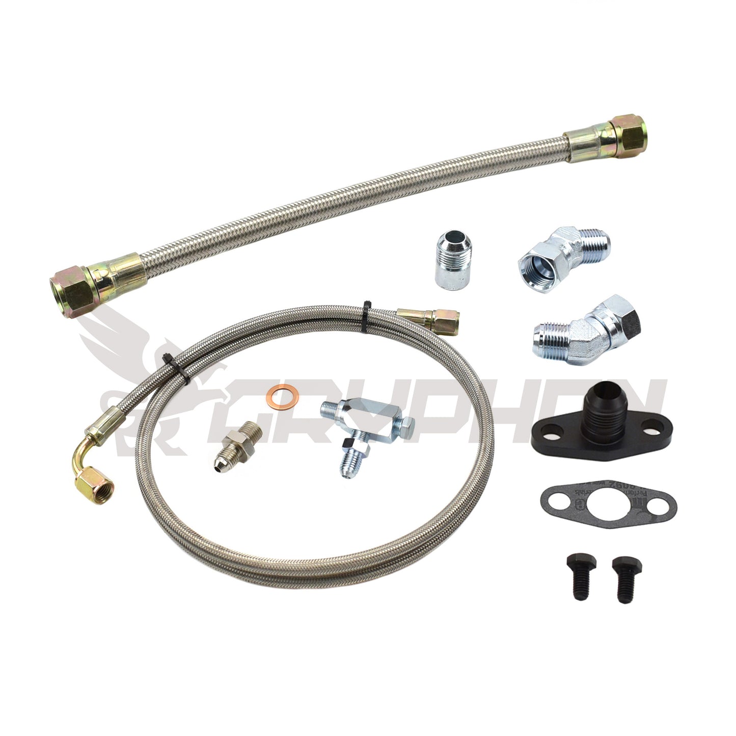 Braided Turbo Oil Feed Return Line Kit Holset HX30 HX35 HX40