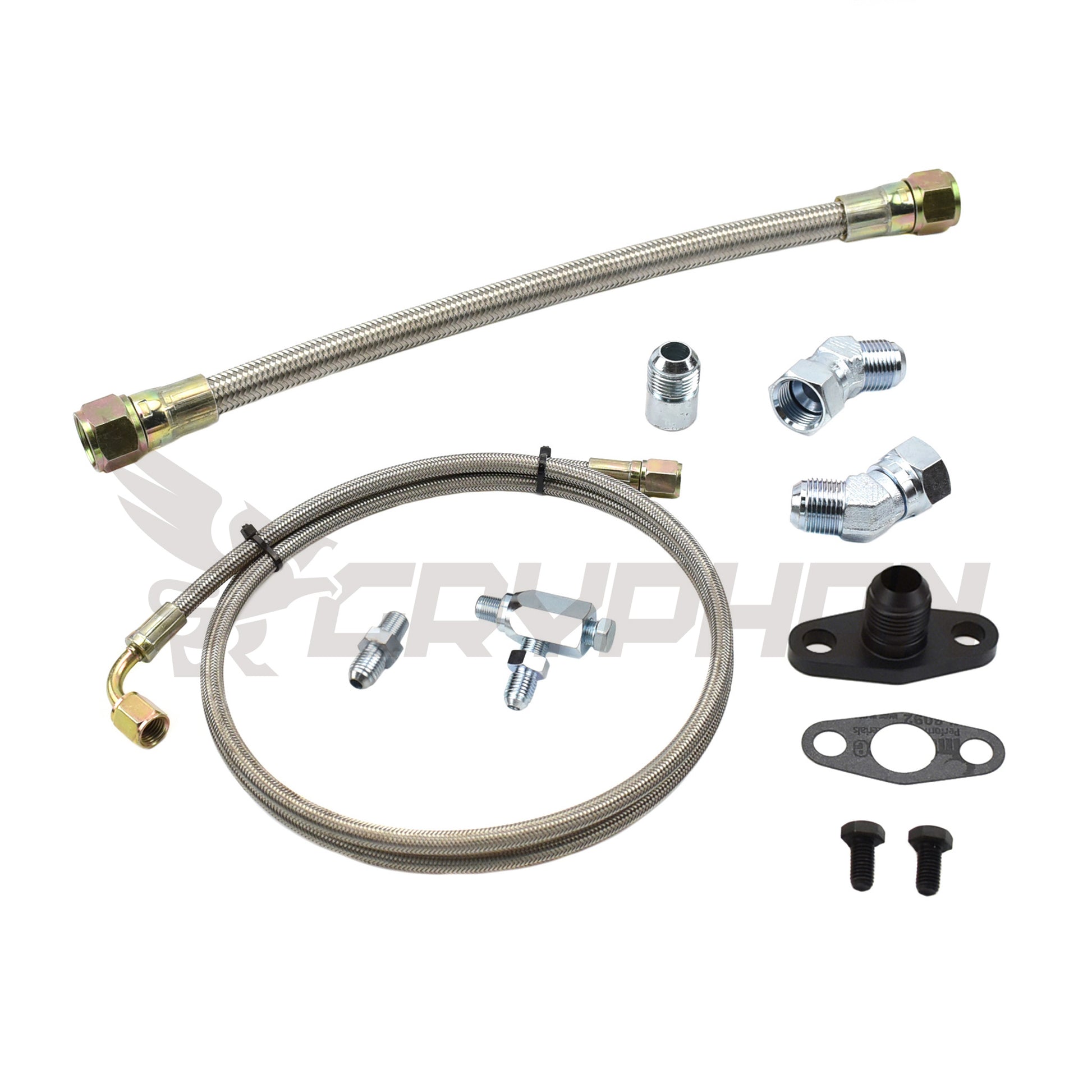 Braided Turbo Oil Feed Return Line Kit Precision PTE