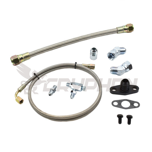 Braided Turbo Oil Feed Return Line Kit Precision PTE